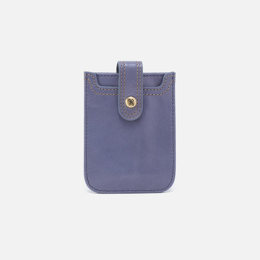 HOBO Best Seller - Dunn Card Case In Polished Leather - Sky Blue