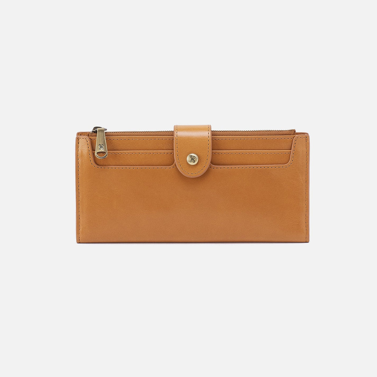 HOBO Great Value - Dunn Continental Wallet In Polished Leather - Natural