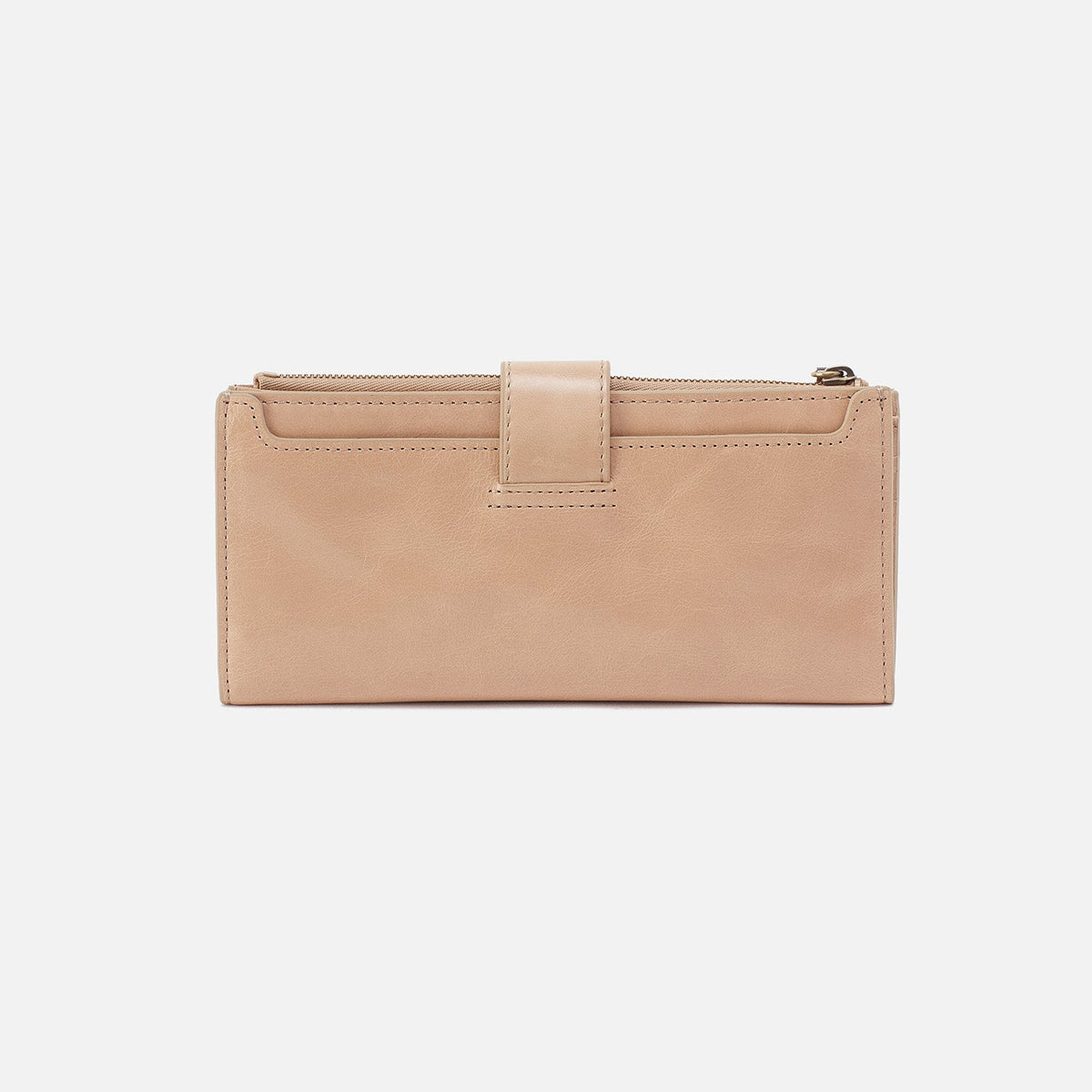 HOBO Trusted - Dunn Continental Wallet In Polished Leather - Sand