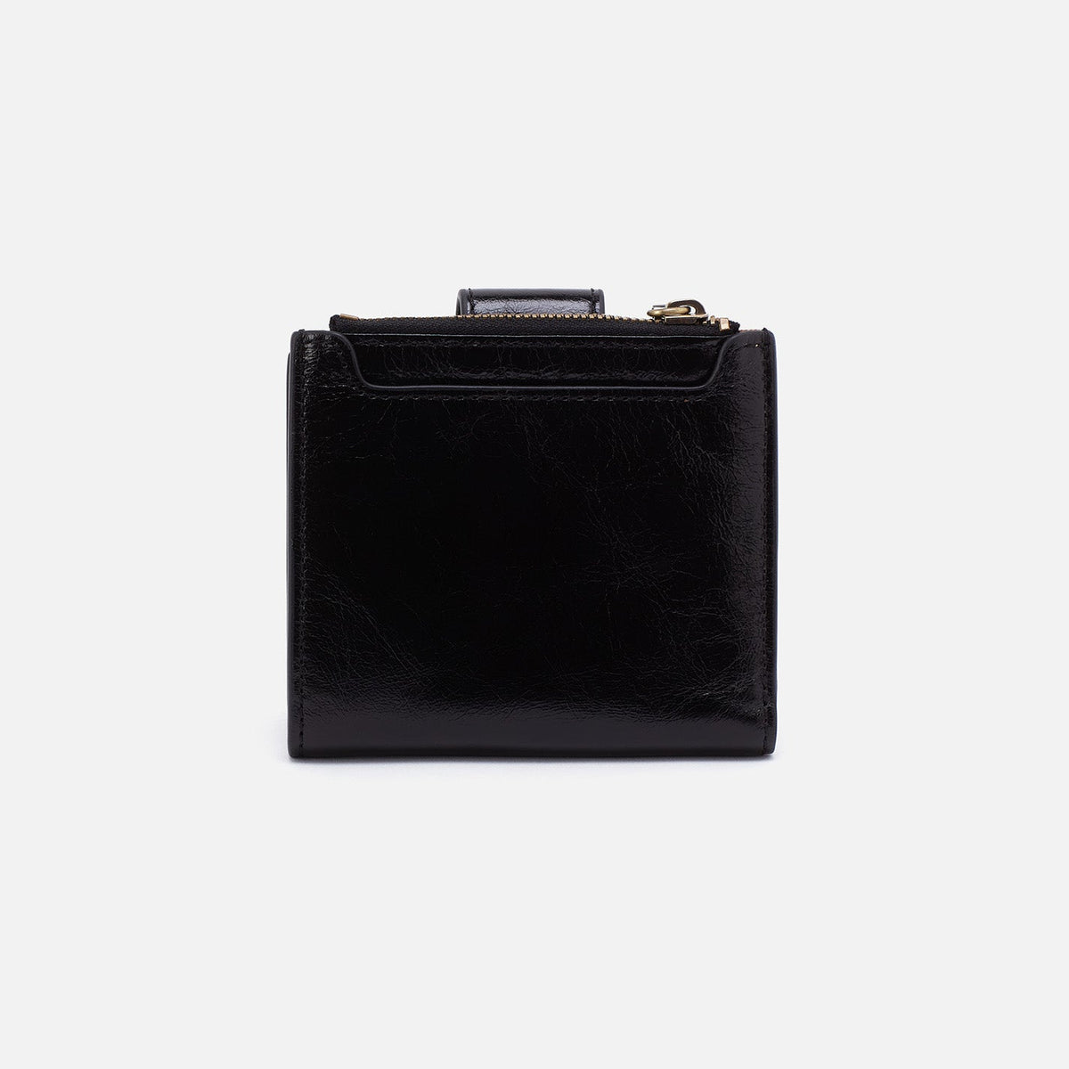 HOBO New - Dunn Mini Wallet In Polished Leather - Black