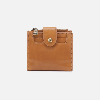 HOBO Everyday - Dunn Mini Wallet In Polished Leather - Natural