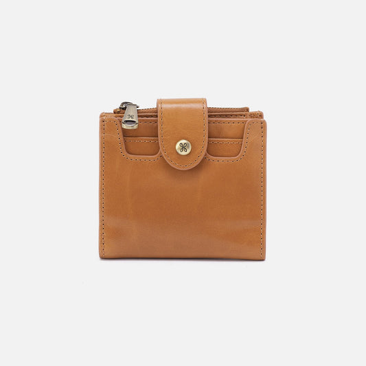 HOBO Everyday - Dunn Mini Wallet In Polished Leather - Natural