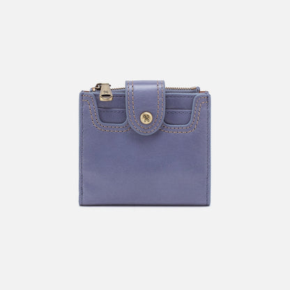 HOBO Popular - Dunn Mini Wallet In Polished Leather - Sky Blue