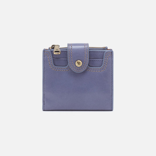 HOBO Popular - Dunn Mini Wallet In Polished Leather - Sky Blue