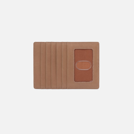 HOBO Essential - Euro Slide Card Case In Polished Leather - Cashmere