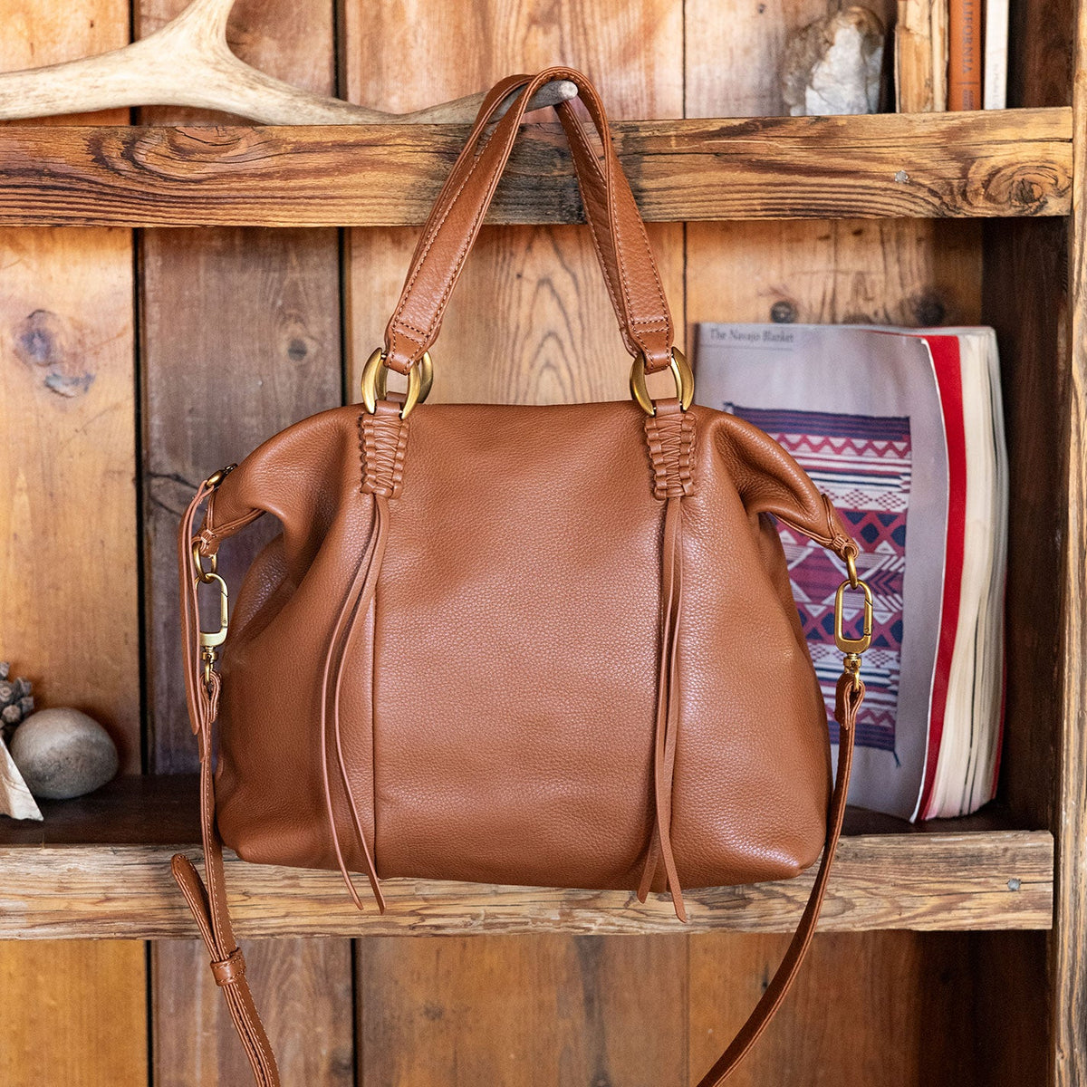 HOBO Discount - Harley Satchel In Pebbled Leather - Warm Honey