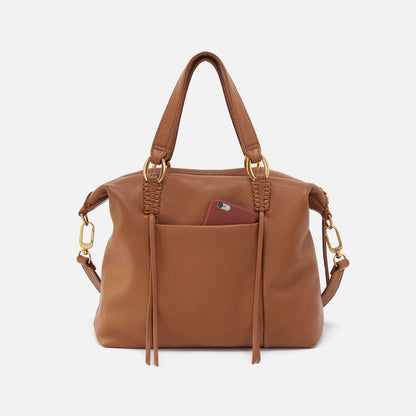 HOBO Discount - Harley Satchel In Pebbled Leather - Warm Honey