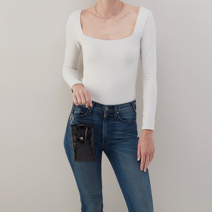 HOBO Recommended - Marlo Carryall Crossbody In Polished Leather - Black