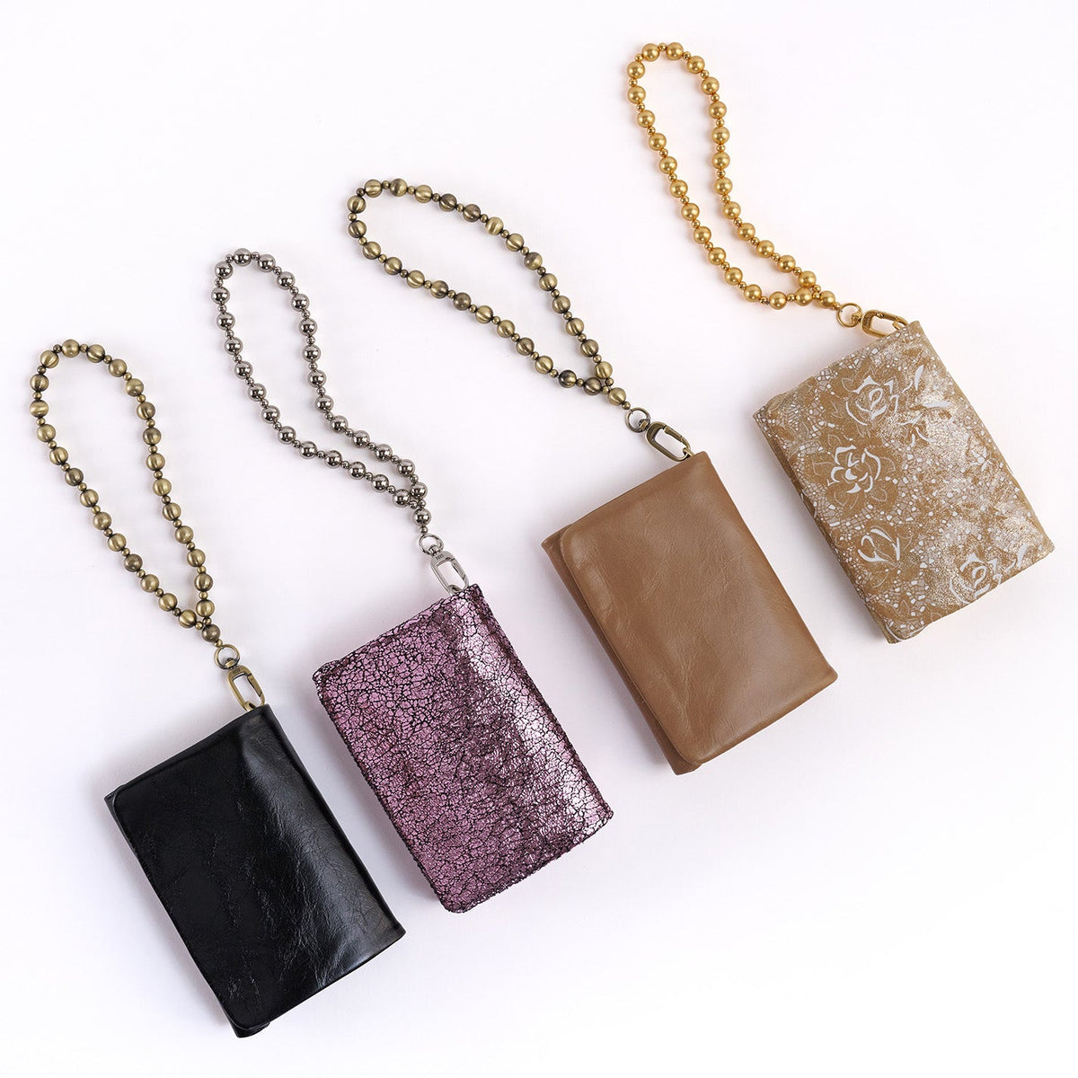 HOBO Recommended - Ross Bead Wristlet In Polished Leather - Black