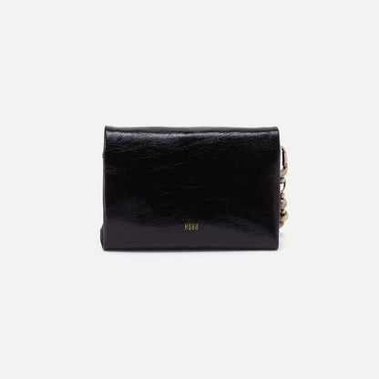 HOBO Recommended - Ross Bead Wristlet In Polished Leather - Black