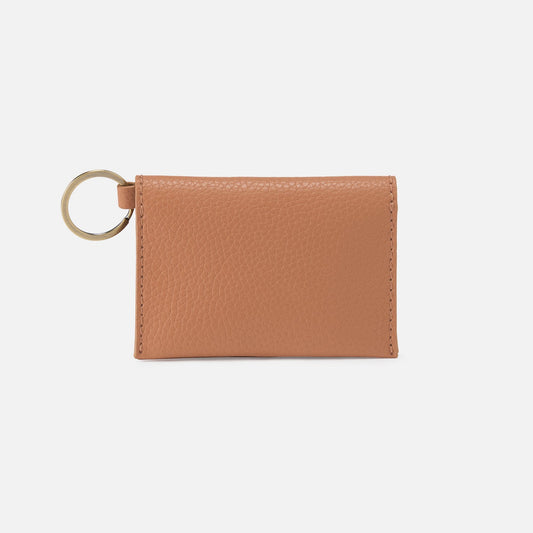 HOBO Smart Buy - Vida Card Case in Micro Pebbled Leather - Biscuit