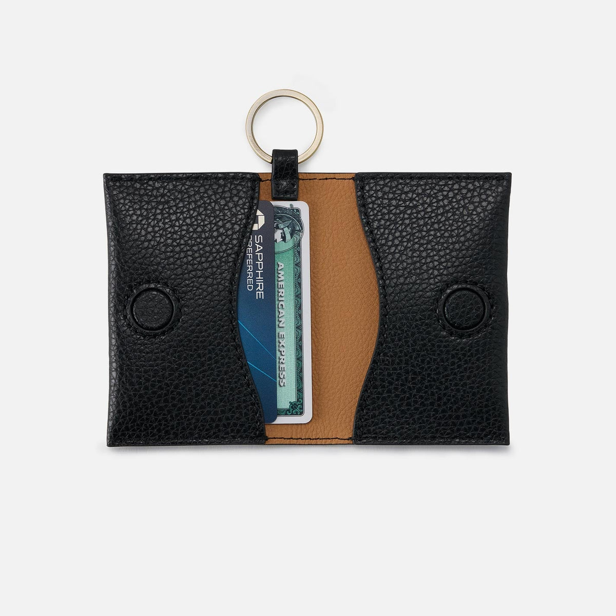 HOBO Recommended - Vida Card Case in Micro Pebbled Leather - Black
