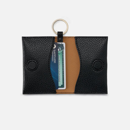 HOBO Recommended - Vida Card Case in Micro Pebbled Leather - Black