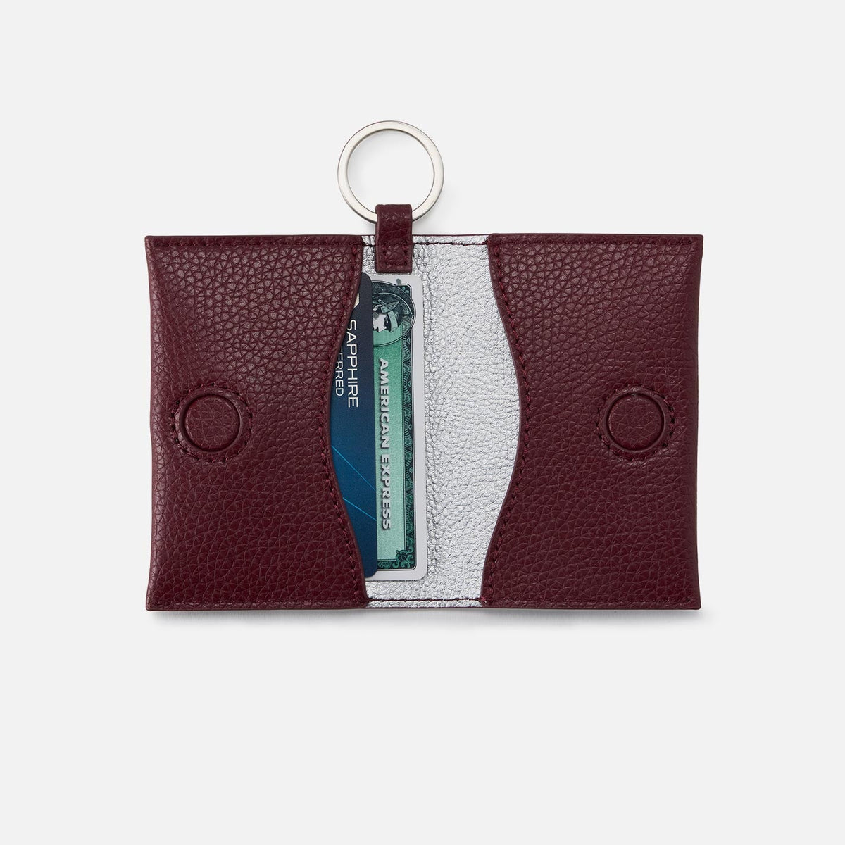 HOBO Trending - Vida Card Case In Micro Pebbled Leather - Port