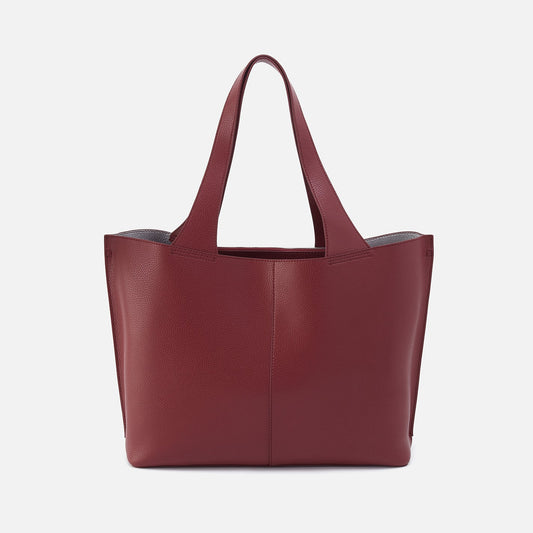 HOBO Discount - Vida Large Tote In Micro Pebbled Leather - Port And Silver