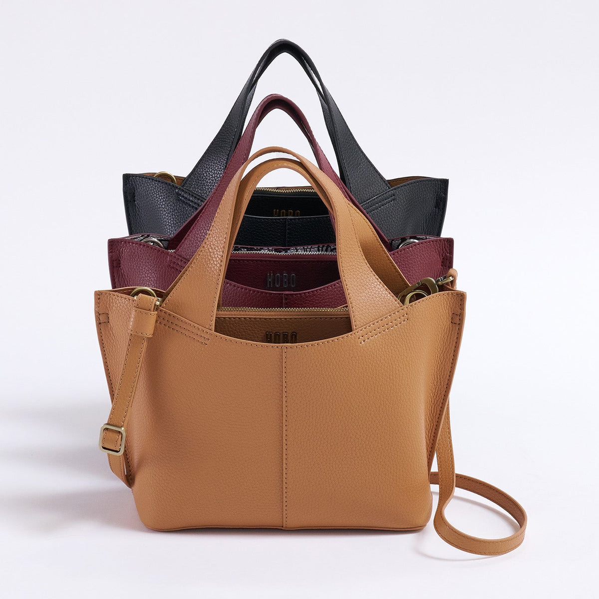 HOBO Popular - Vida Small Tote in Micro Pebbled Leather - Black