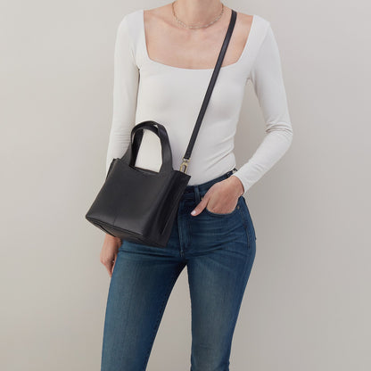 HOBO Popular - Vida Small Tote in Micro Pebbled Leather - Black