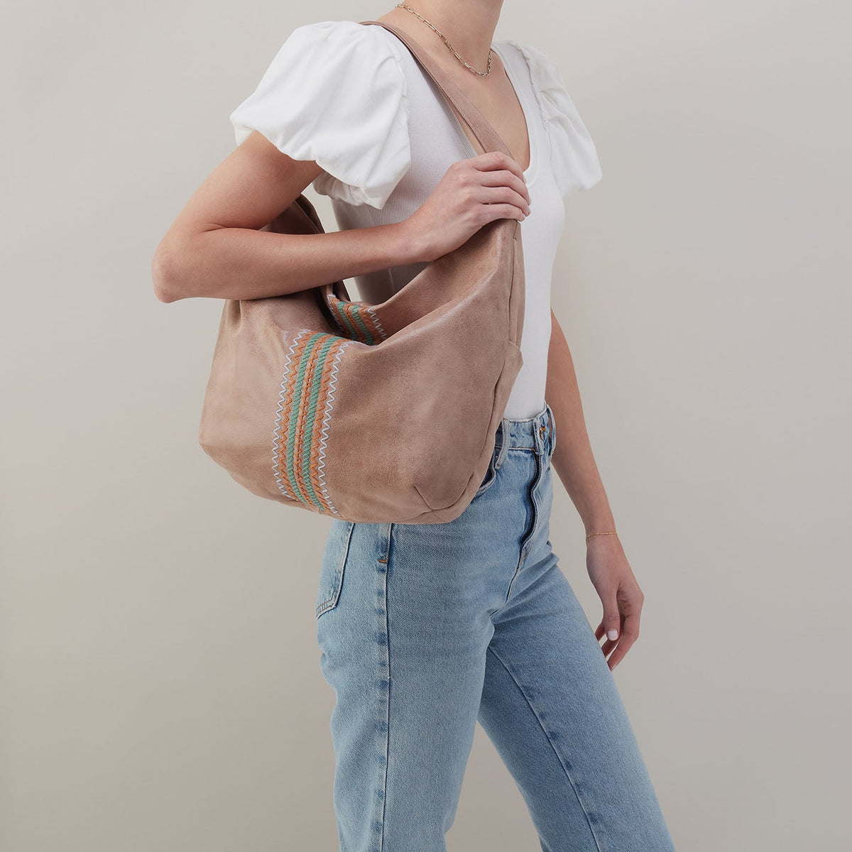 HOBO Featured - Harley Hobo In Buffed Leather - Hazel