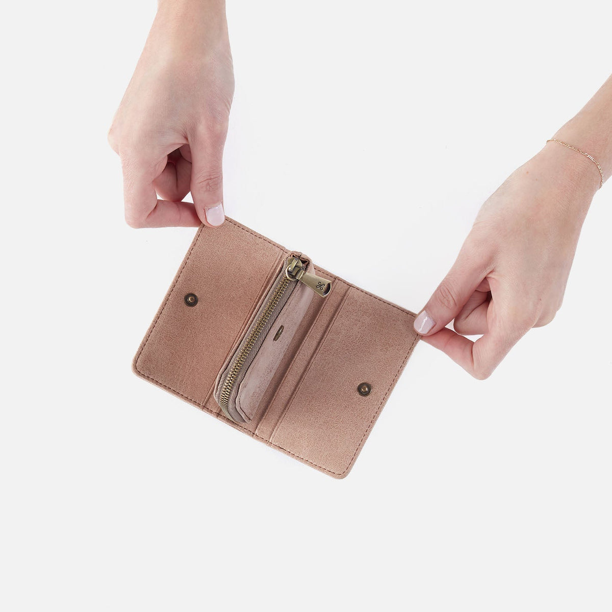 HOBO Trending - Jill Card Case In Buffed Leather - Hazel
