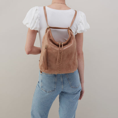 HOBO Classic - Merrin Convertible Backpack In Buffed Leather - Hazel