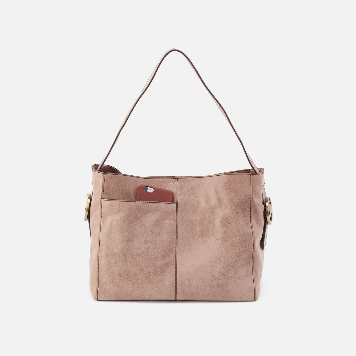 HOBO Smart Buy - Render Shoulder Bag In Buffed Leather - Hazel