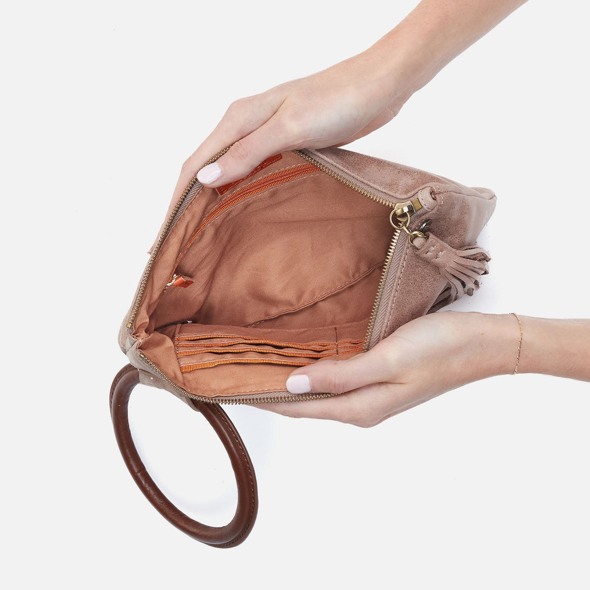 HOBO Premium - Sheila Clutch In Buffed Leather - Hazel