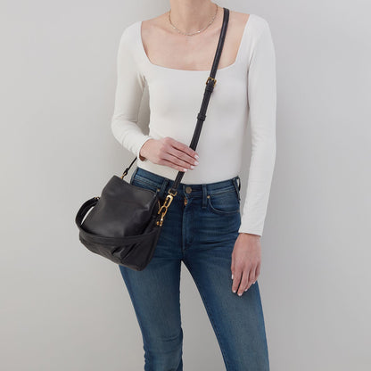 HOBO Best Price - Starr Convertible Shoulder Bag in Pebbled Leather - Black