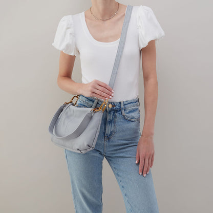 HOBO Discount - Advance Shoulder Bag In Pebbled Leather - Blue Pearl