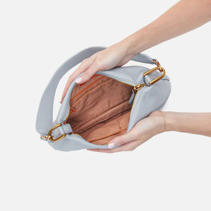 HOBO Discount - Advance Shoulder Bag In Pebbled Leather - Blue Pearl