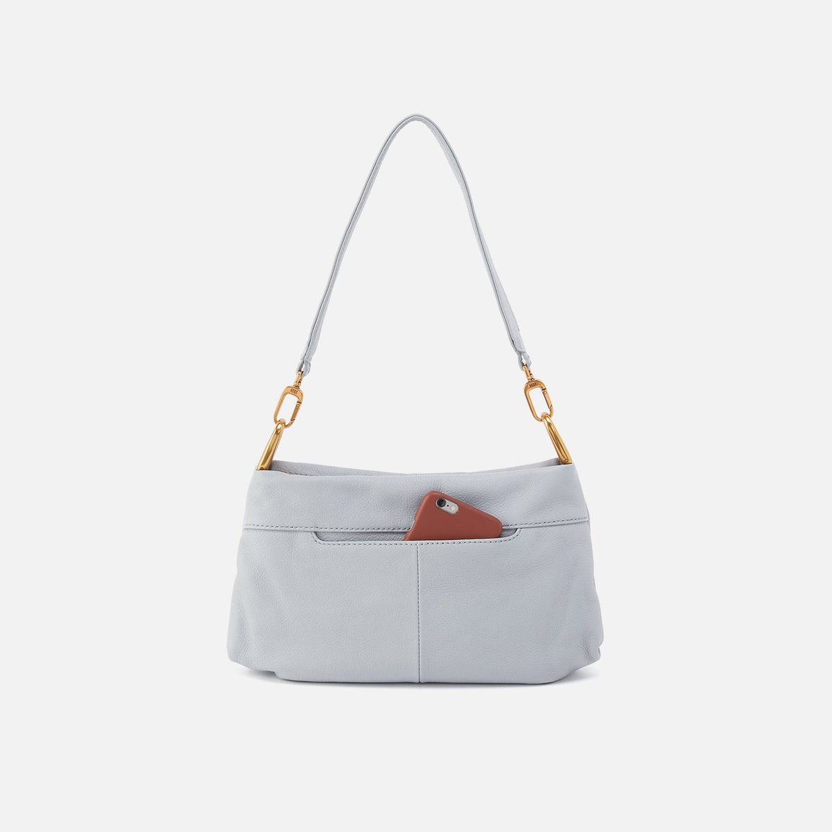 HOBO Discount - Advance Shoulder Bag In Pebbled Leather - Blue Pearl