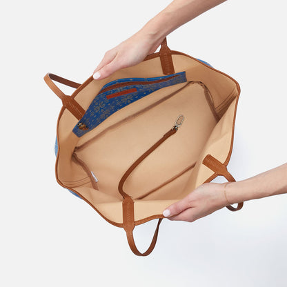 HOBO Quality - All That Tote In Coated Canvas - Blue Journey Bandana