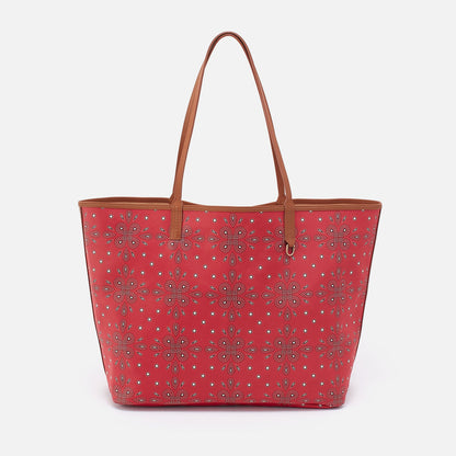 HOBO Top Pick - All That Tote Large In Coated Canvas - Red Journey Bandana