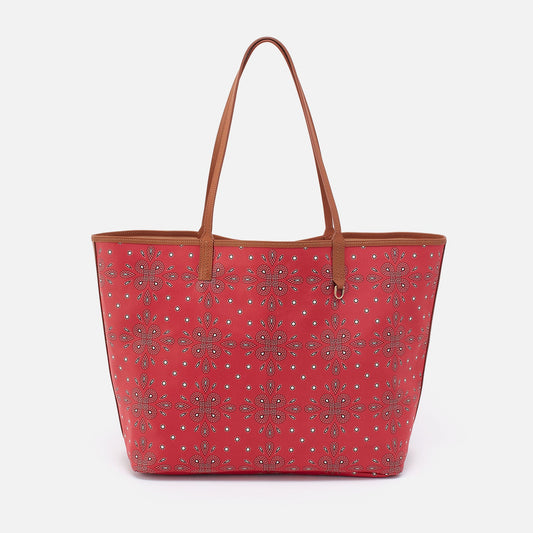 HOBO Top Pick - All That Tote Large In Coated Canvas - Red Journey Bandana
