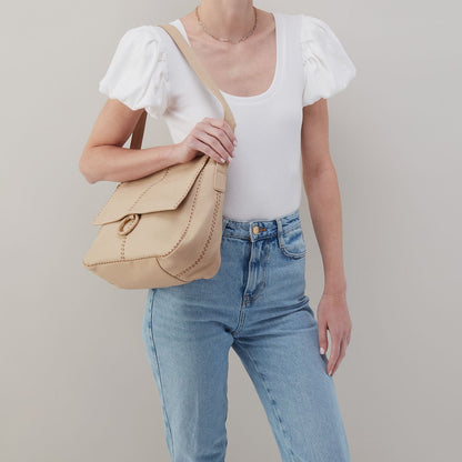 HOBO Deals - Austin Shoulder Bag In Pebbled Leather - Linen