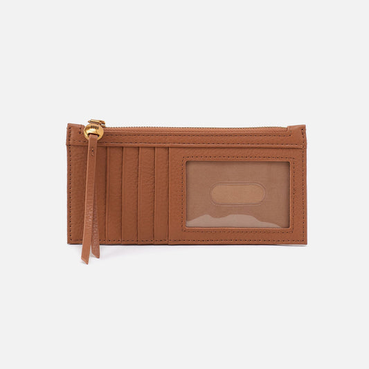 HOBO Signature - Carte Card Case In Pebbled Leather - Warm Honey
