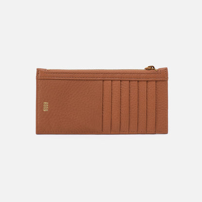 HOBO Signature - Carte Card Case In Pebbled Leather - Warm Honey