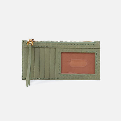 HOBO Latest - Carte Card Case In Pebbled Leather - Watercress