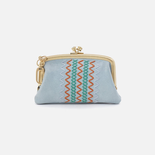 HOBO Quality - Cheer Frame Pouch In Buffed Leather - Sky
