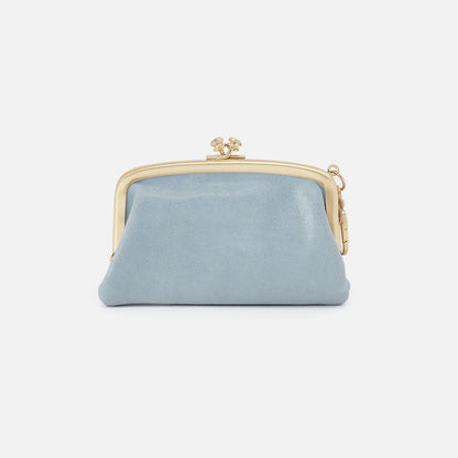HOBO Quality - Cheer Frame Pouch In Buffed Leather - Sky