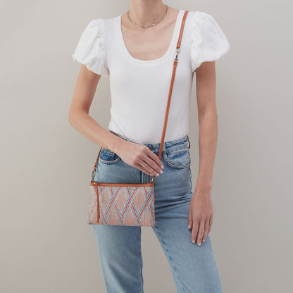 HOBO Sale - Darcy Crossbody In Multi Weave With Leather Trim - Sunset Raffia