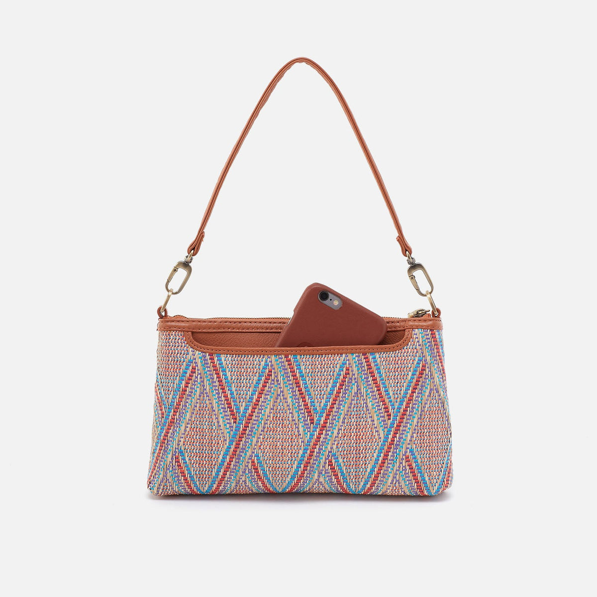 HOBO Sale - Darcy Crossbody In Multi Weave With Leather Trim - Sunset Raffia