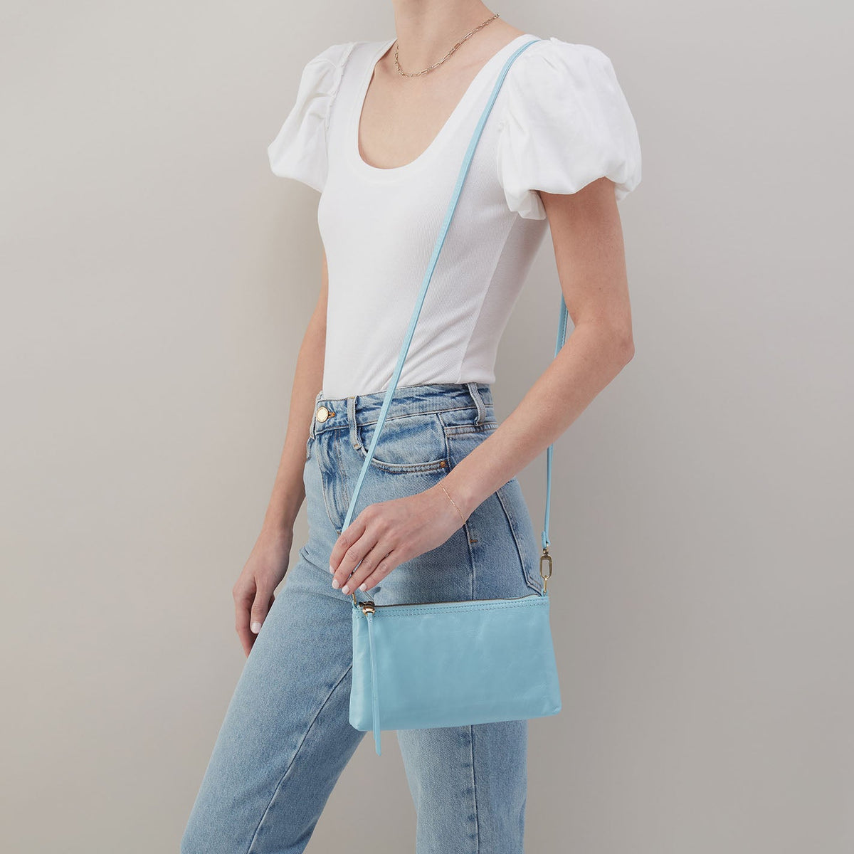 HOBO Premium - Darcy Crossbody In Polished Leather - Stratosphere