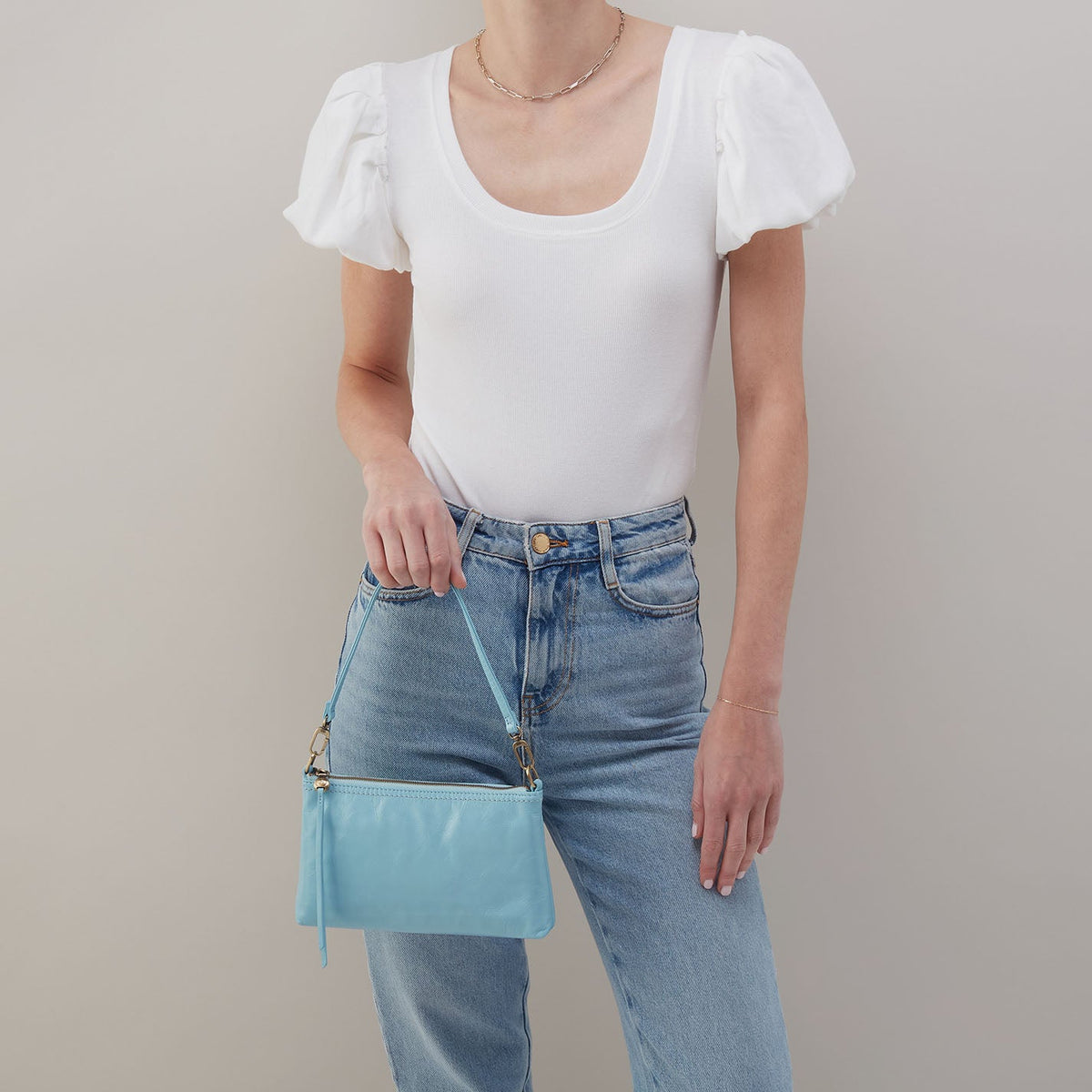 HOBO Premium - Darcy Crossbody In Polished Leather - Stratosphere