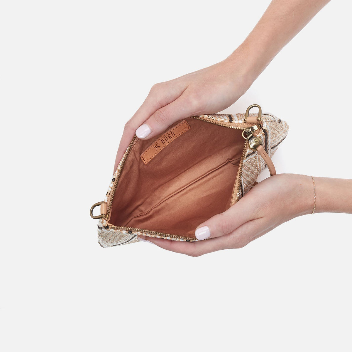 HOBO Trending - Darcy Double Crossbody In Pebbled Leather - Porcini