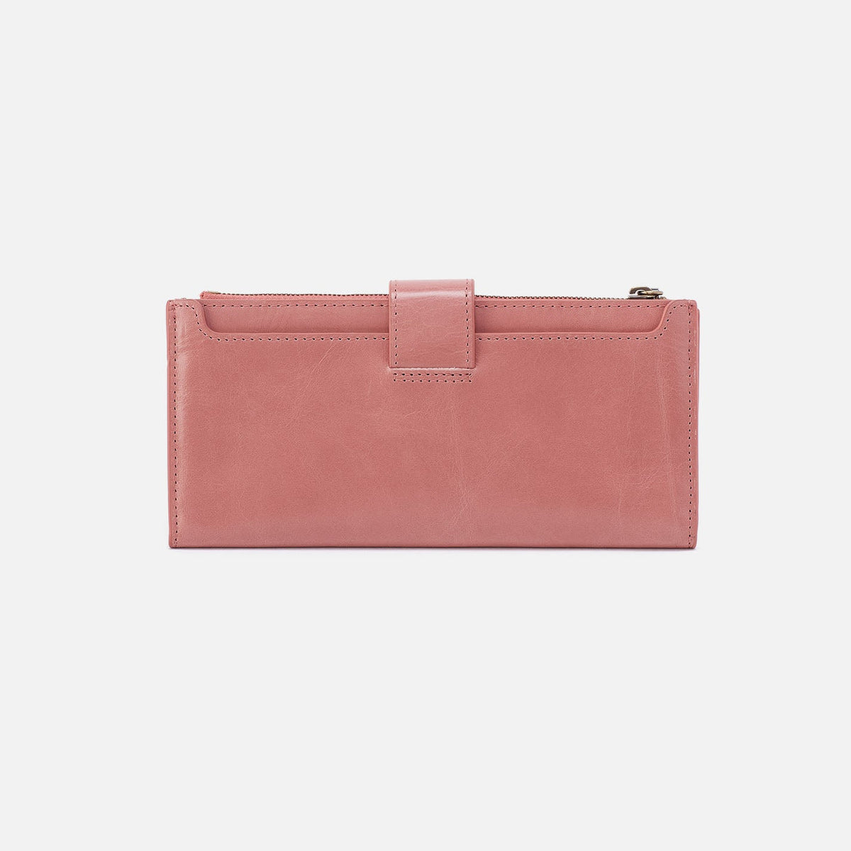 HOBO Hot Sale - Dunn Continental Wallet In Polished Leather - Rose