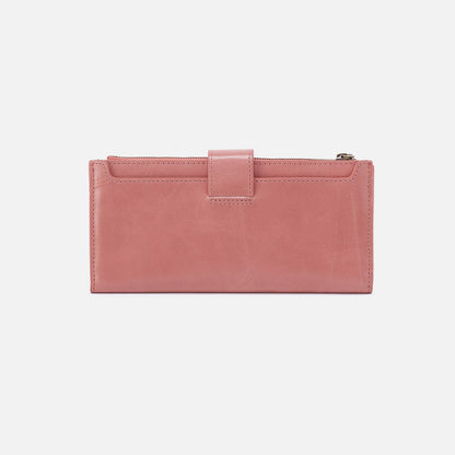 HOBO Hot Sale - Dunn Continental Wallet In Polished Leather - Rose