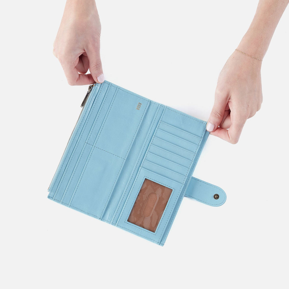 HOBO Hot Sale - Dunn Continental Wallet In Polished Leather - Stratosphere