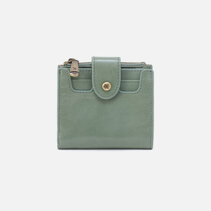 HOBO Essential - Dunn Mini Wallet In Polished Leather - Jade