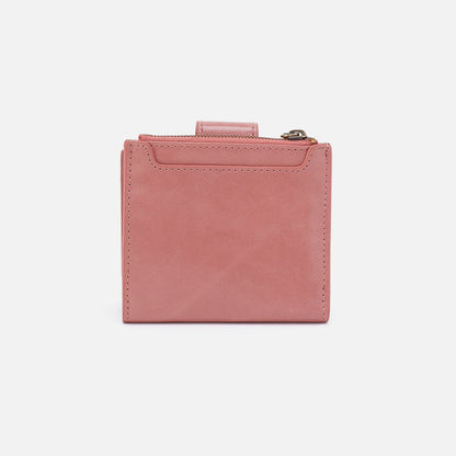 HOBO Trusted - Dunn Mini Wallet In Polished Leather - Rose
