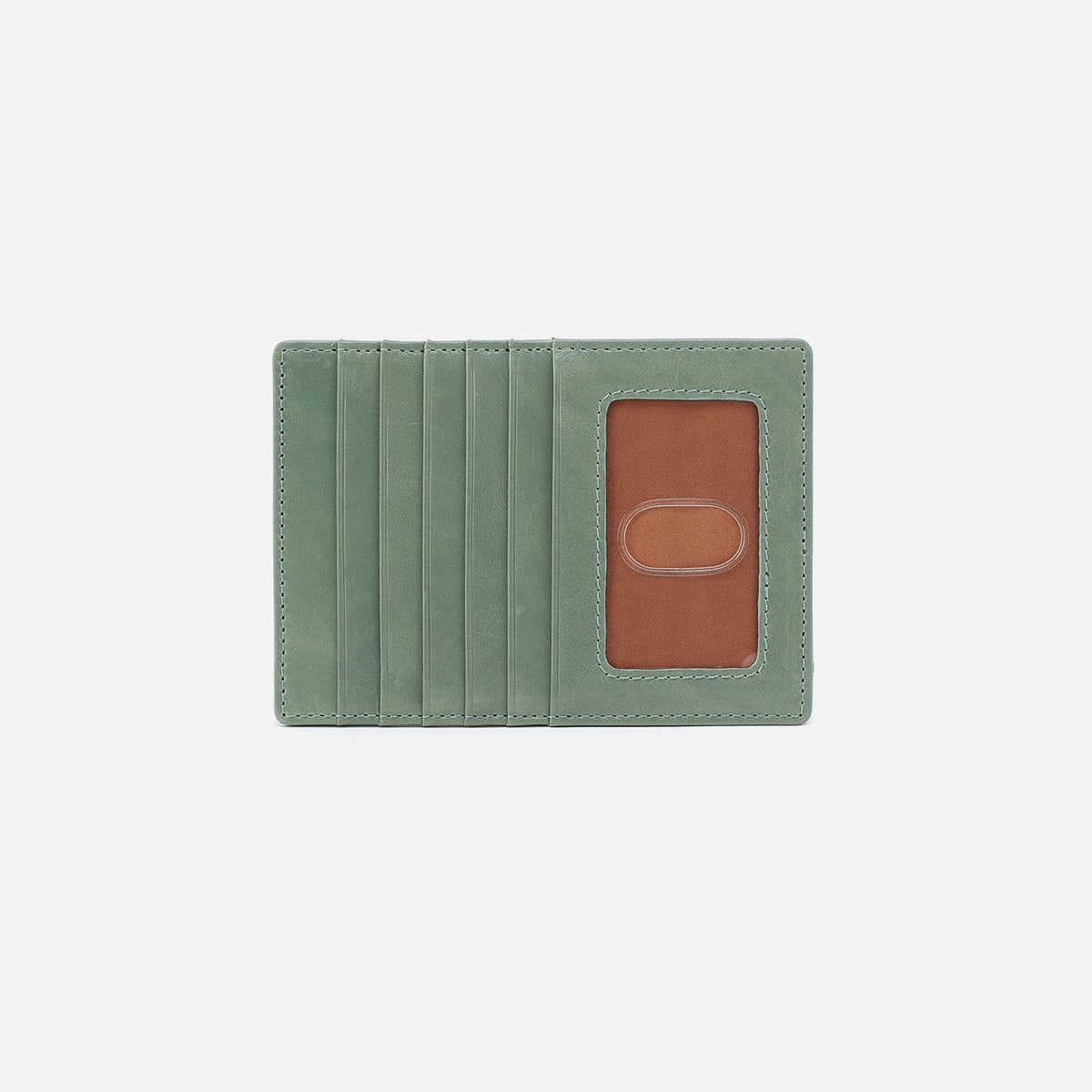 HOBO Trending - Euro Slide Card Case In Polished Leather - Jade